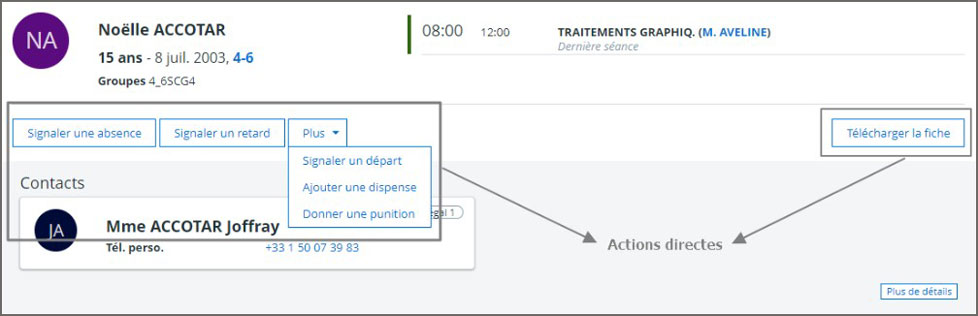 Fiche élève - actions réalisables par le CPE