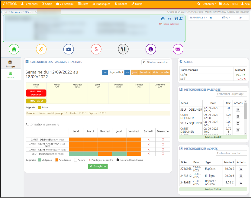 simplification facturation passages cantine scolaire