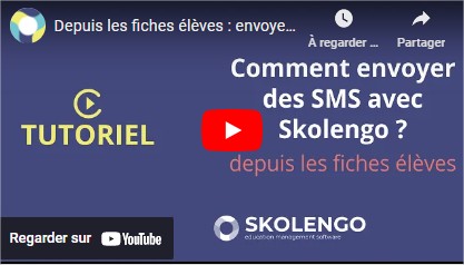 ENVOI SMS depuis Skolengo Scolarité