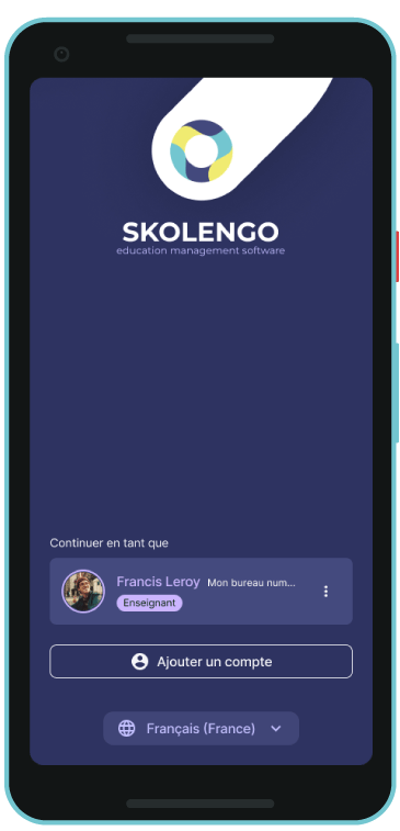 Application mobile enseignant connexion