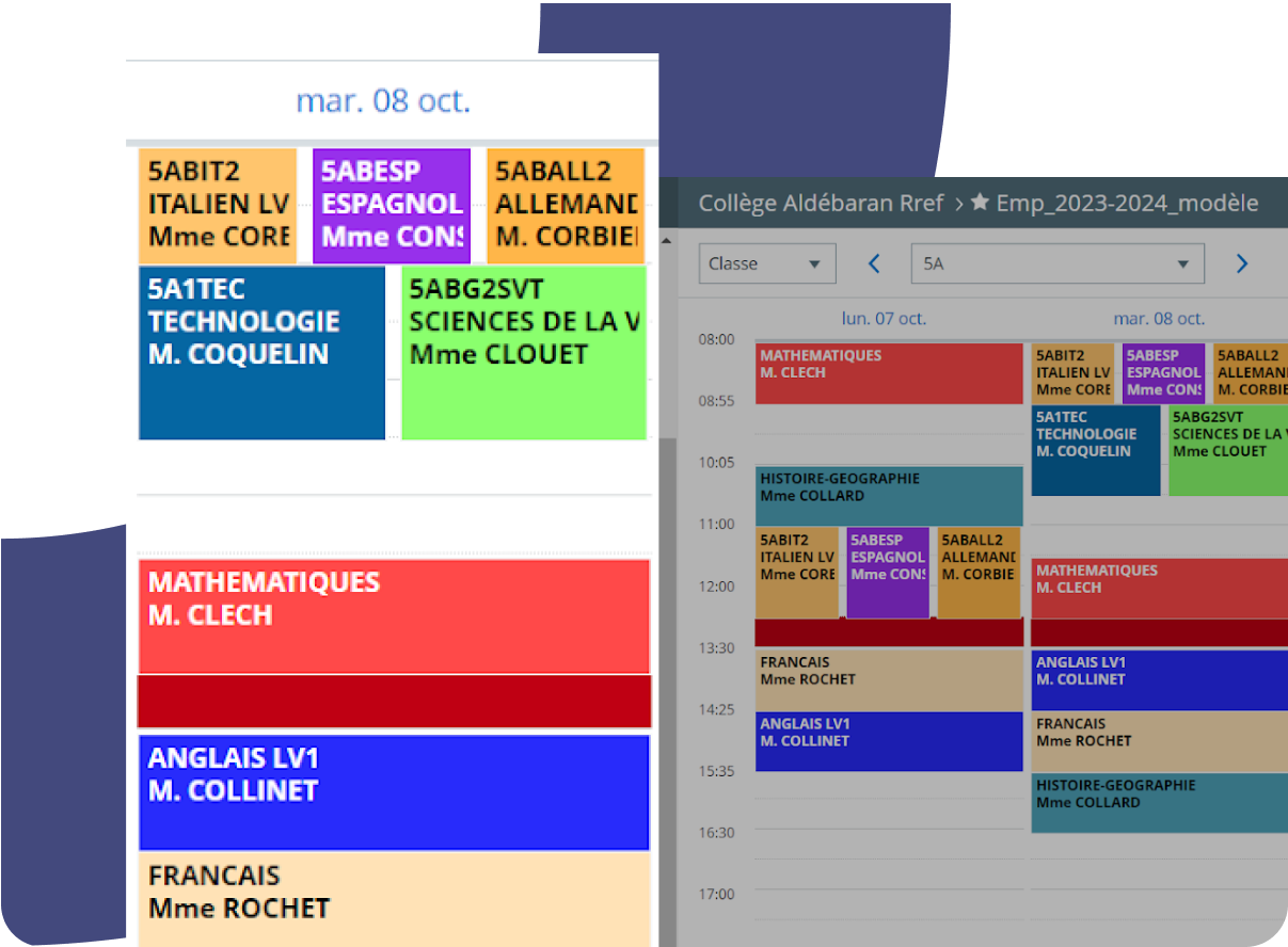 emploi du temps