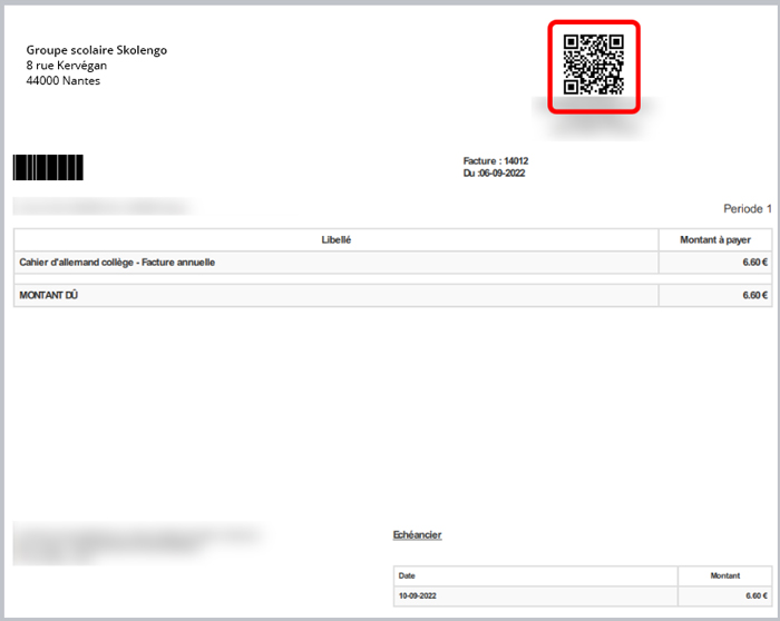 certification des factures sur skolengo