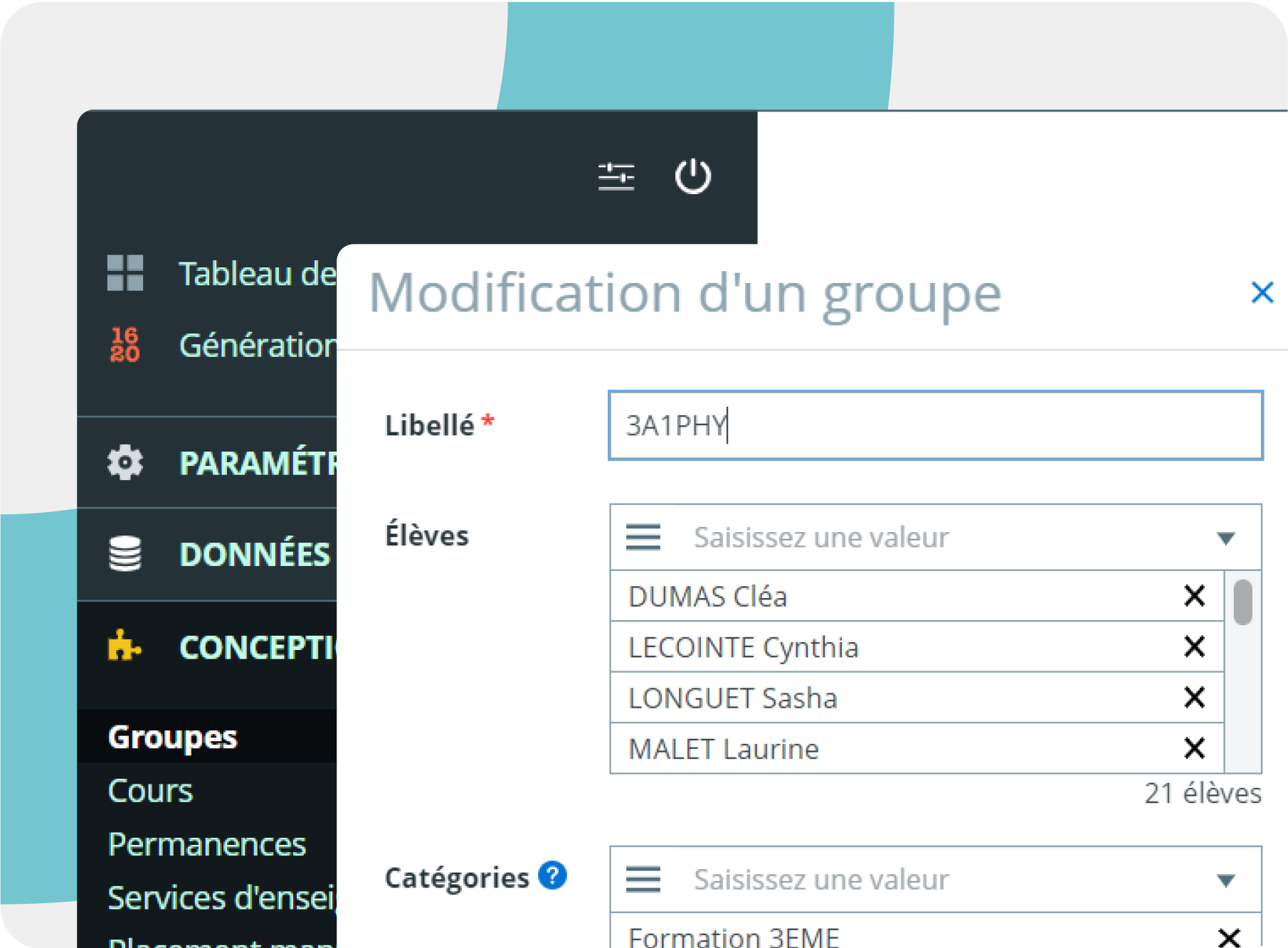 emploi du temps