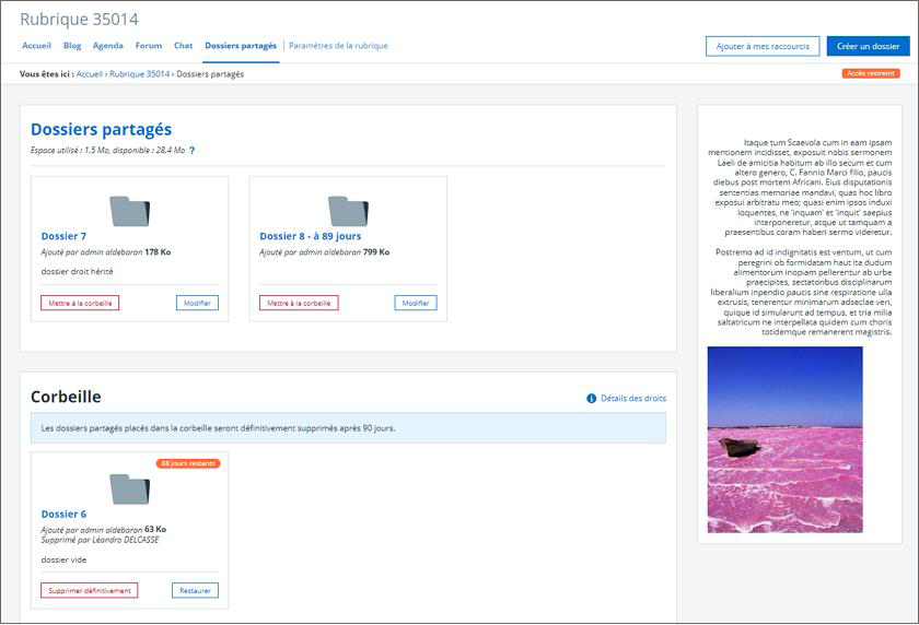 gestion dossiers partagés_suppression_Skolengo