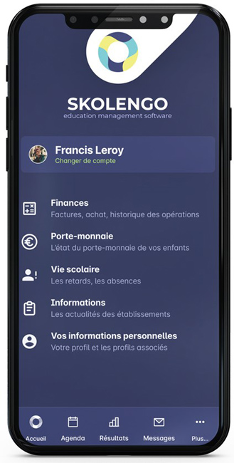 Skolengo Application mobile-accueil